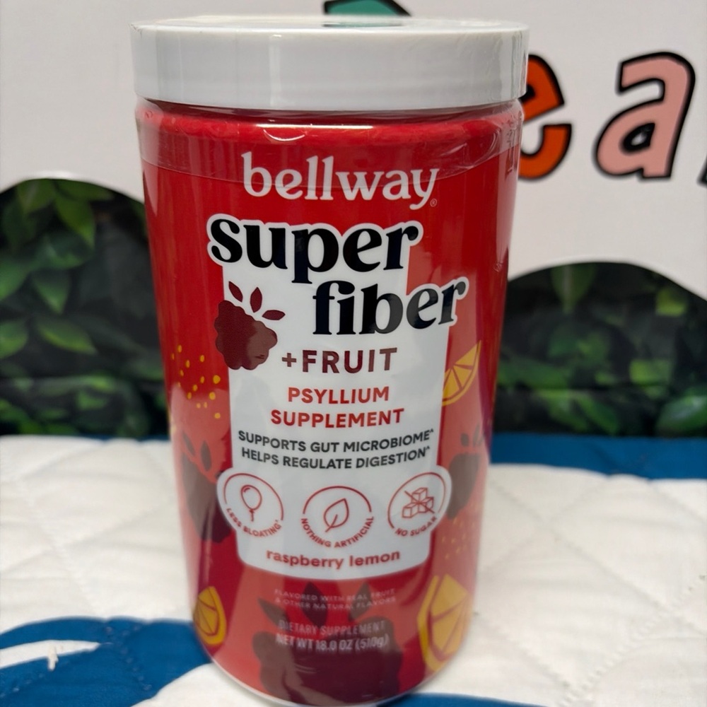 Bellway Super Fiber + Fruit Psyllium Husk Raspberry Lemon 36oz 18